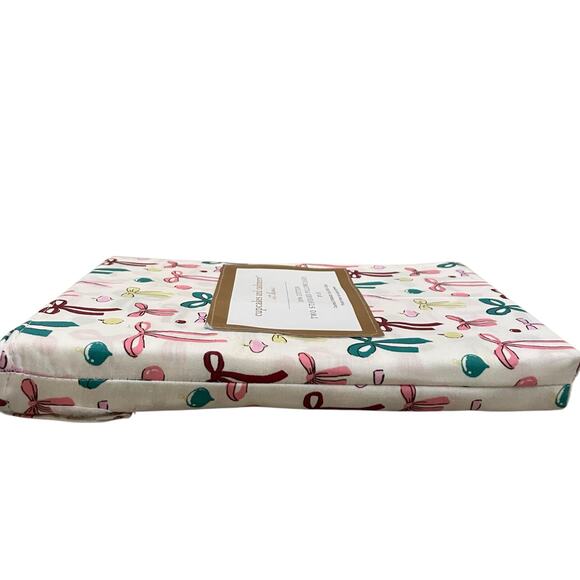 Cupcakes & Cashmere 100% Cotton BOWS Standard Pillowcase Set of 2 New - Picture 7 of 10